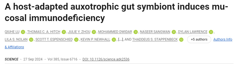 宿主適應(yīng)的營(yíng)養(yǎng)缺陷型腸道共生體誘導(dǎo)粘膜免疫缺陷
宿主適應(yīng)的營(yíng)養(yǎng)缺陷型腸道共生體誘導(dǎo)粘膜免疫缺陷