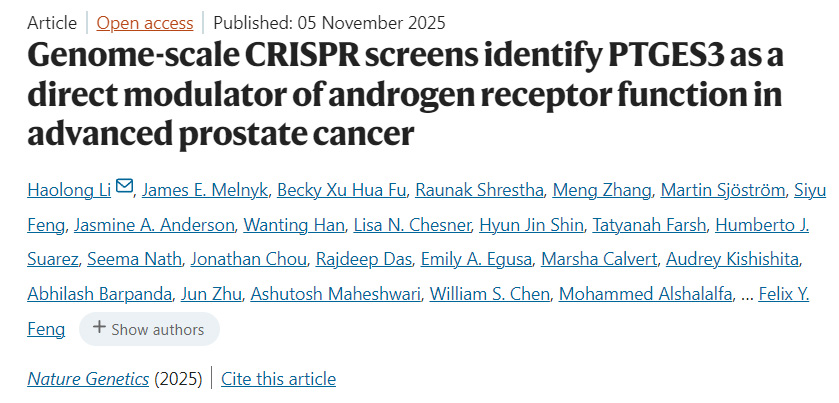 全基因組CRISPR篩選鑒定PTGES3為晚期前列腺癌中雄激素受體的直接調(diào)節(jié)因子 全基因組CRISPR篩選鑒定PTGES3為晚期前列腺癌中雄激素受體的直接調(diào)節(jié)因子