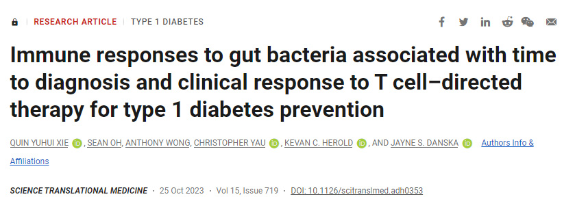追蹤腸道微生物組如何影響1型糖尿病患者對(duì)替普魯單抗的反應(yīng) 追蹤腸道微生物組如何影響1型糖尿病患者對(duì)替普魯單抗的反應(yīng)