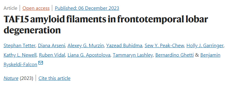 額顳葉退化的TAF15淀粉樣絲狀蛋白 額顳葉退化的TAF15淀粉樣絲狀蛋白